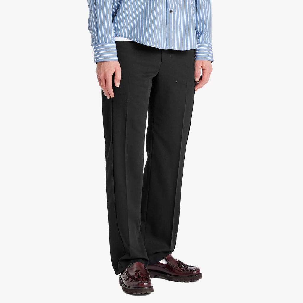 AMI Paris Men's Contrasted Straight Pant Black/Black
